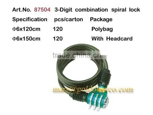 Spiral Lock (87504)/Bicycle Lock/Bike Lock
