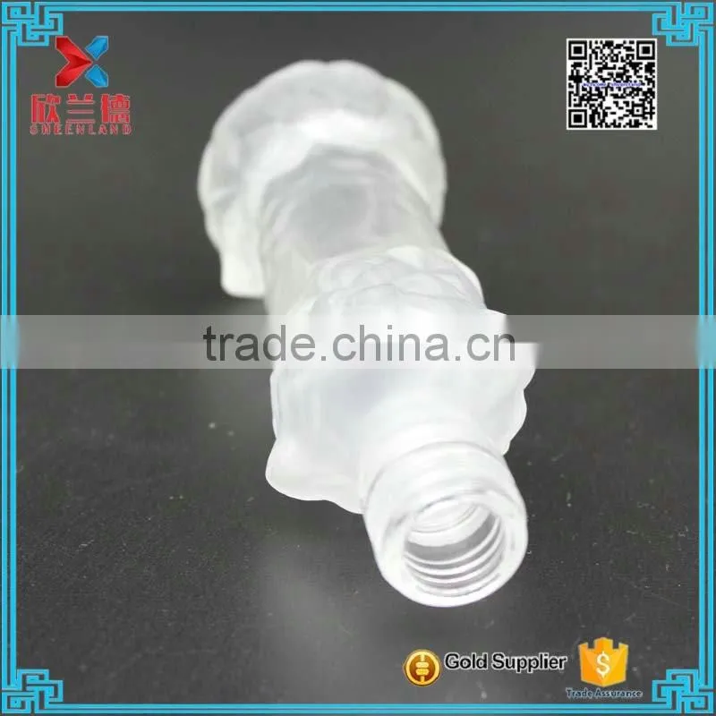 new design 50ml fancy liquor glass wine bottle with logo printing