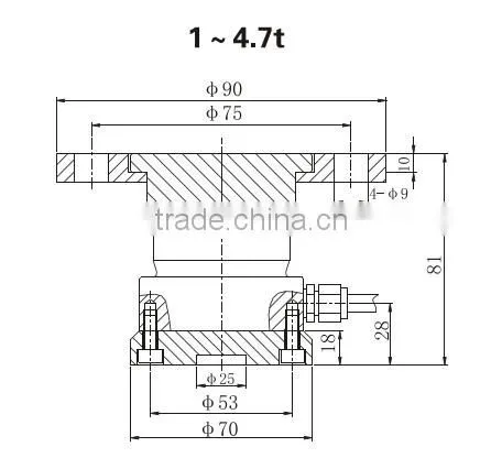 High Quality load cell Loading Assembly CNH-1J 4.7t weighing module