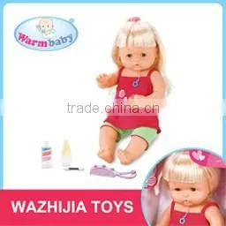 Top kid toy for 2016 baby vinyl doll with cooking tools for 3+ year old children