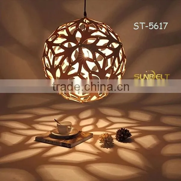 ST-5617- L Sunbelt 2015 hot sale American Wooden ball pendant lamp,Creative lamp office,reding room decoration