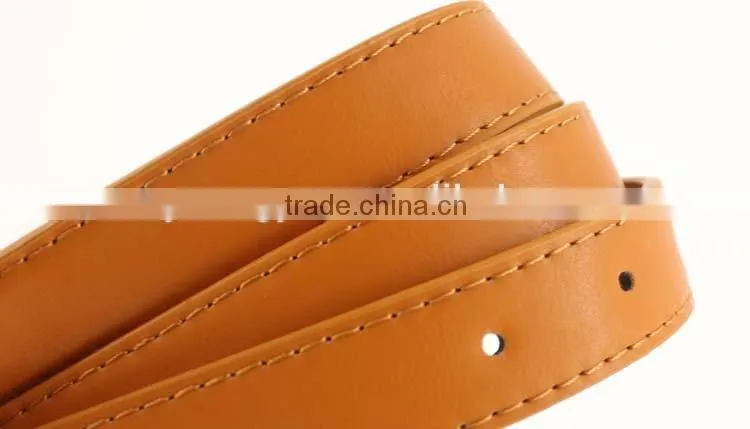 NEW Design PU leather dresses for women belt with gold buckle in yiwu