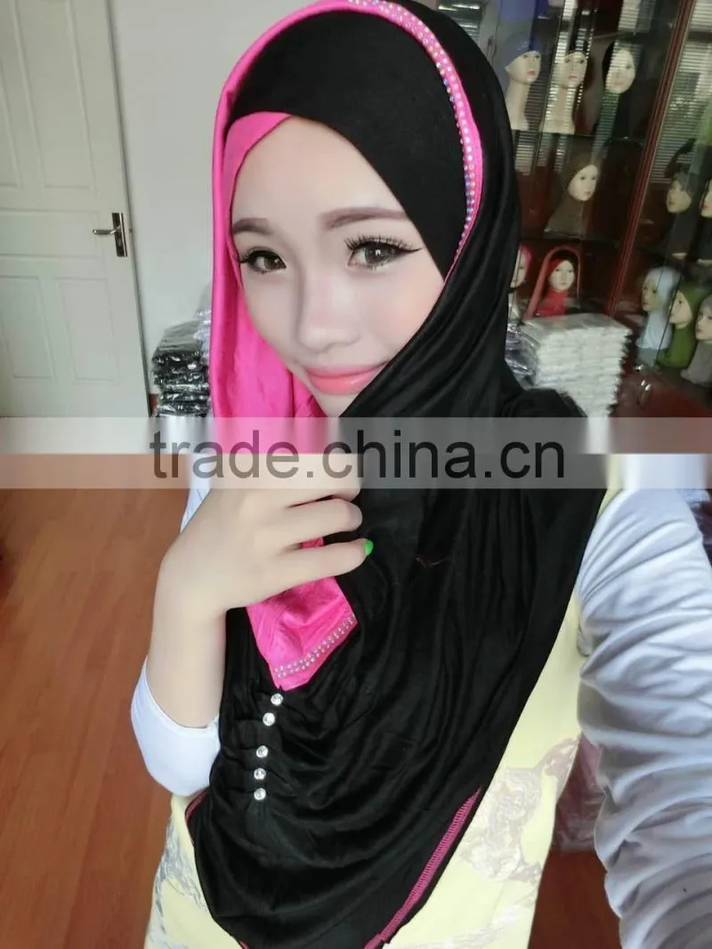 H228 popular muslim jersey hijab,big size long hijab