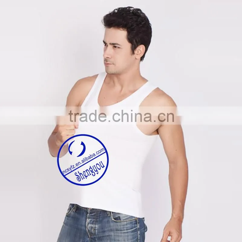 Plain gym custom mens stringer tank top in bulk