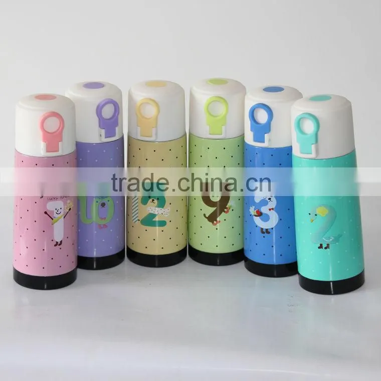 Hand clasp double wall stainless steel high grade children bottle