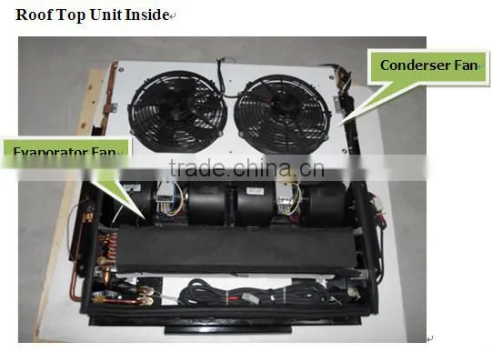 TKT-120V engine direct driven roof top mounted a/c for van
