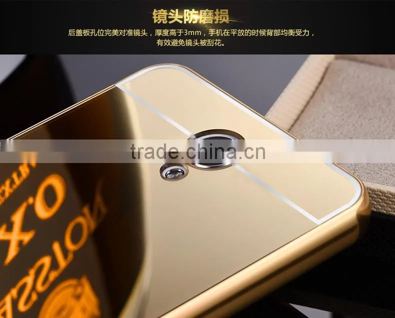 PC Mirror Back Cover Case Cell Phone Case Aluminum Metal Bumper Case For Xiaomi For Redmi Note 2