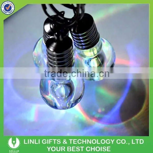 2016 Hot Sales Plastic Led Bulb Shape Key Chain