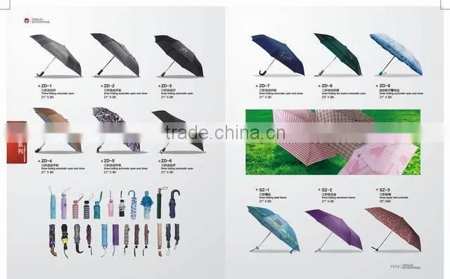 China Umbrella Advertising Light Weight Aluminum Shaft Folded Umbrella