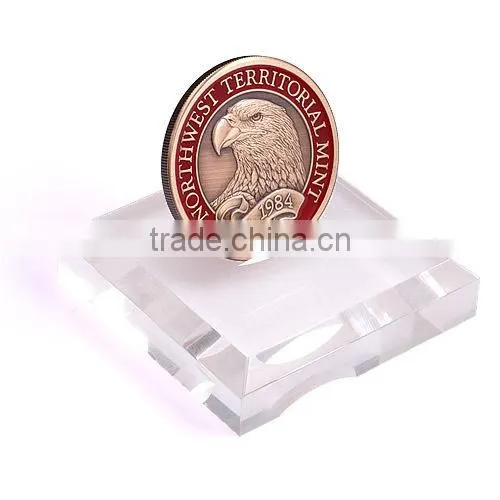 New Black Plastic Euro Coin Holder /Easel Black Acrylic Euro Coin Holder