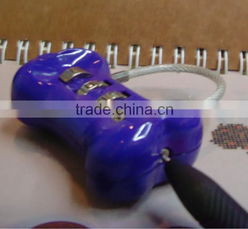 popular bone shape combination lock/luggage number code lock