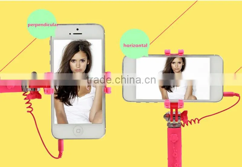 Super Mini 5 Plum Blossom Wired Selfie Stick Secret Garden Flower Selfie Stick For Christmas