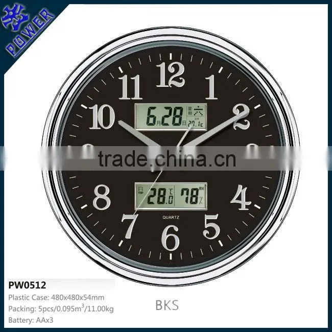 Luminous wall clock,Lcd wall clocks,LED wall clock with world time.