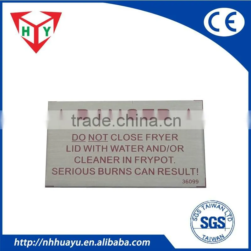 Metal Material and Accept Custom Order die casting aluminum nameplate