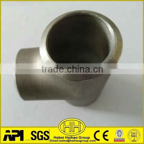 1 inch sch10 ss304 butt weld pipe fittings equal tee