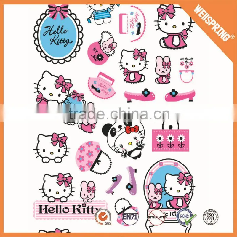 Cute cartoon superior fancy kids room decoration 3d puffy sticker