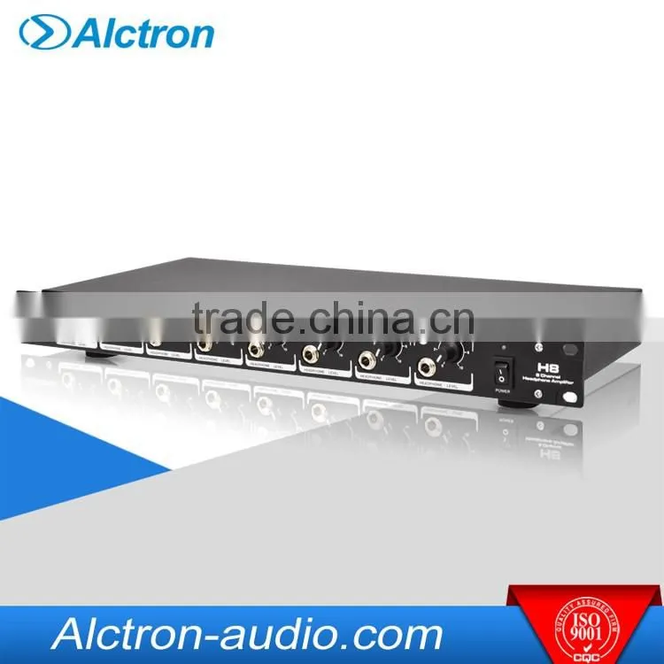 Alctron H8 Professional high-power 8 Channel Headphone Preamplifier, Headphone Amplifier,Ultra-Versatile Headphone Amplifier