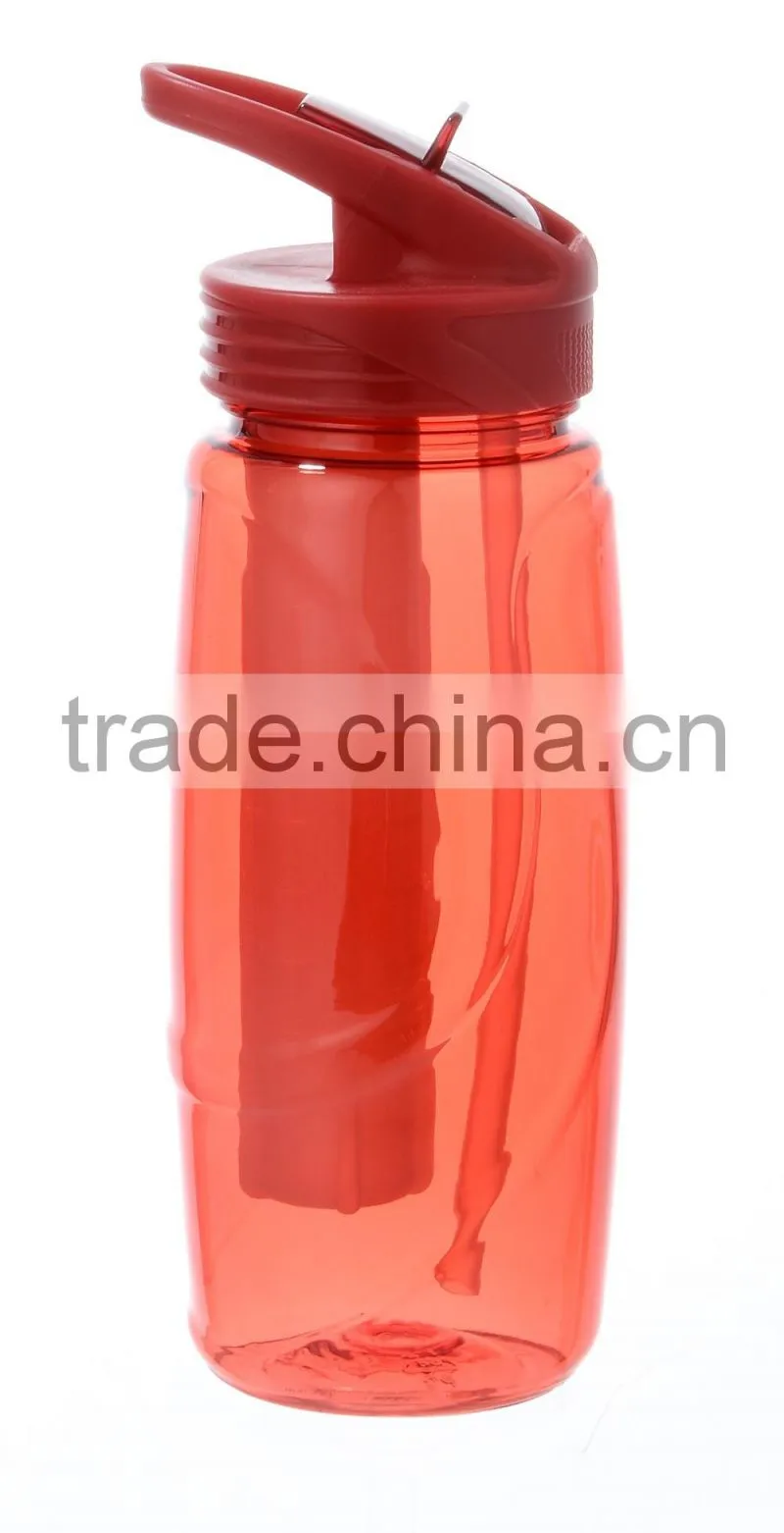 sipper with filter ice tube water bottle