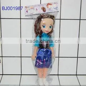 Cute fashion princess doll plastic musical little barbiee girl