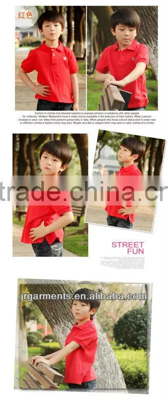EMB kids polo shirts wholesale pure coulor t-shirt wih short sleeve