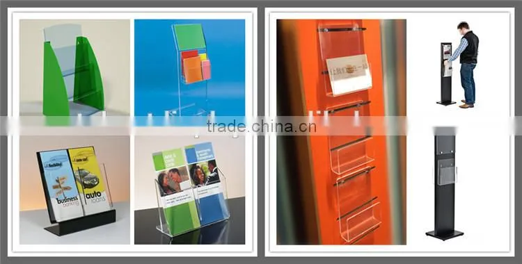 Wholesale Custom acrylic open book holder, book and periodical display holder