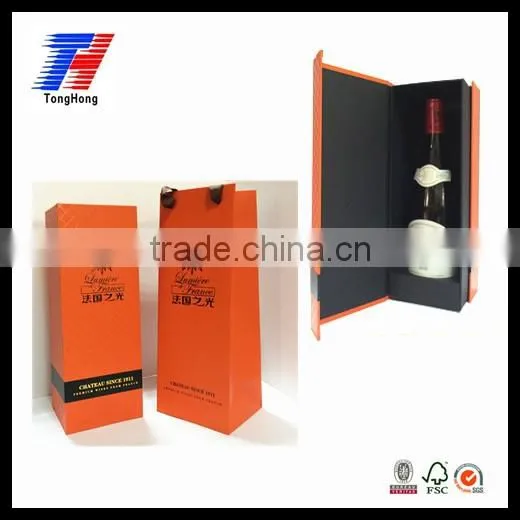Fancy Custom Factory Price Foldable Paper Wine Packaging Gift Box