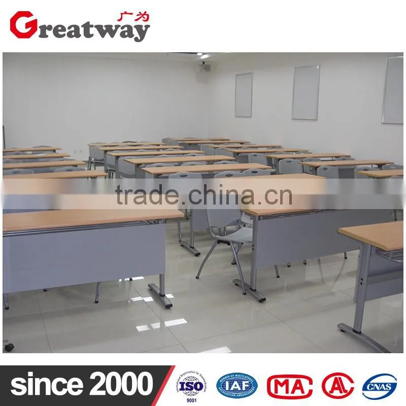 hot selling flip top folding trainging table with caster