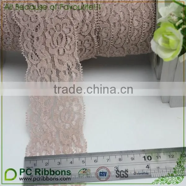 MOQ 100 yards 2" stretch lace trimming