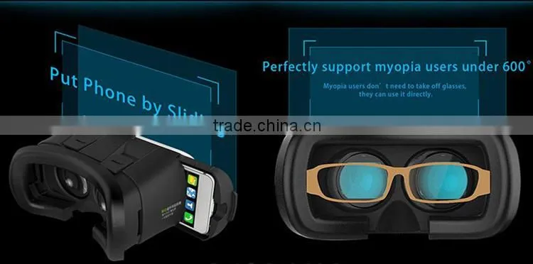 Hot Selling Virtual Reality Glasses Case Plastic Google Cardboard 3D VR BOX 2.0 Adjustable 3D VR