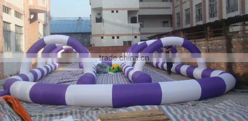 Outdoor toys inflatable race track inflatable zorb ball track for sale