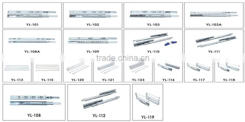 removable soft close telescopic drawer channel