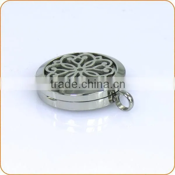 Stainless steel perfume locket aromatherapy essential oil diffuser necklace