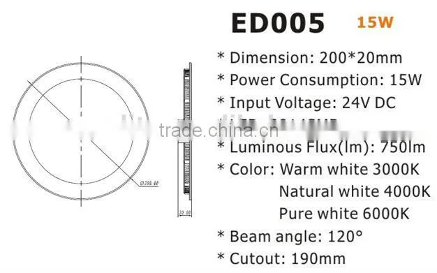 12W dimmable Ultra-thin ceiling led light