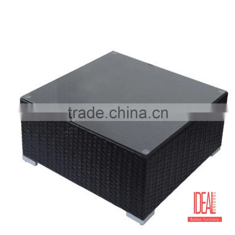 rattan glass coffee table