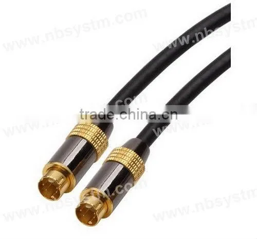 Assembly S-VHS Plug to S-VHS Plug video Cable (Mini 4Pin to Mini 4Pin