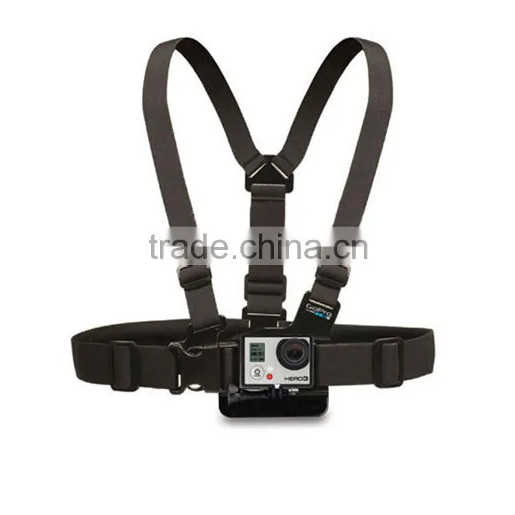 A Model: Chest Body Strap For GoPro Hero 3+/3/2/1, with 3-way adjustment base, shape the same as original one GP25