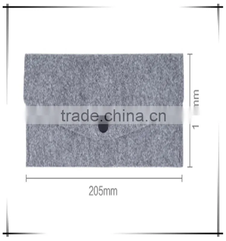 New Design High Quality Custom Button Felt Mobile Phone Pouch