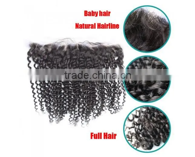virgin natural color unprocessed brazilian lace frontal closure 13*4