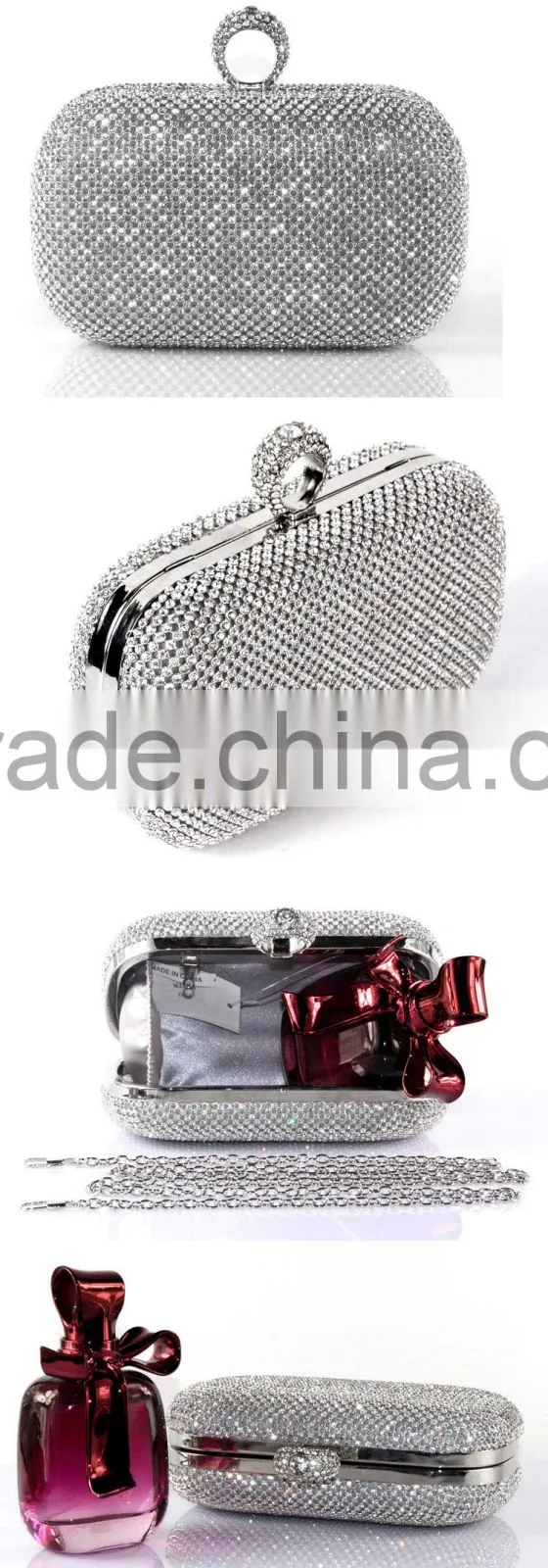 Ladies evening party bags box clutch evening bag crystal clutch bag