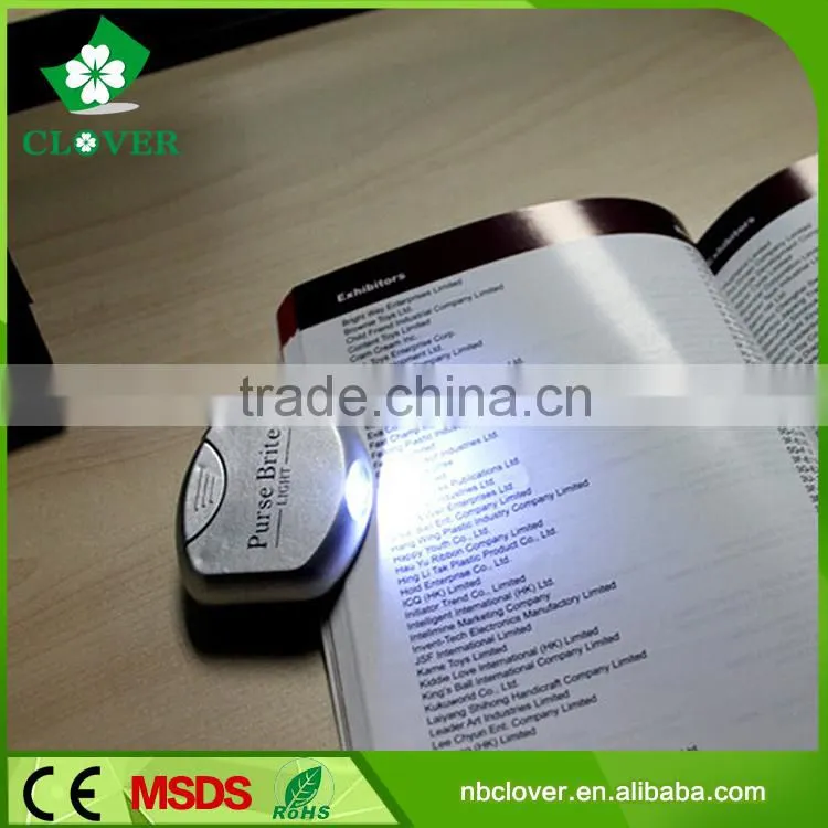 2015 hot-selling 1 led book reading light with clip