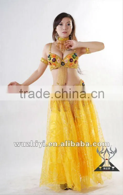 Wholesale cheap belly dancewear belly dance clothing,belly dance gypsy skirt (QC0328)