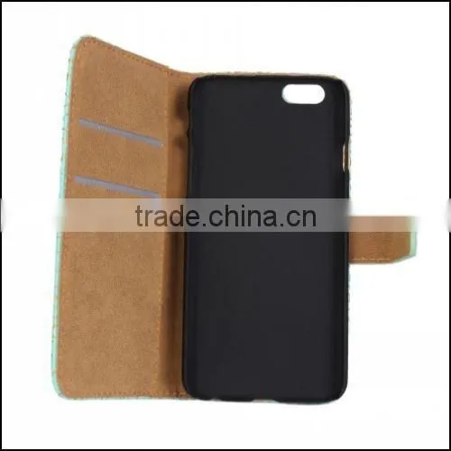 Korea design fashion wallet stand mobile phone classic leather phone cover for iphone 6/6s