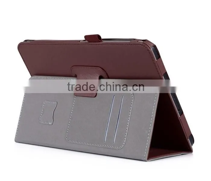 Multifunctional Leather Case for Samsung Tab A 10.1 2016 with Card Slots and Elastic Hand Strap