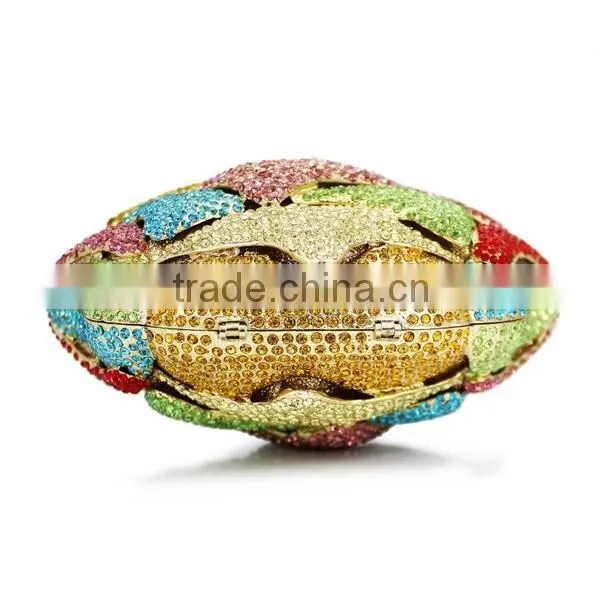 colorful floral shape clutch evening bag rhinestone evening clutch bags ladies purse (8764A-C2)