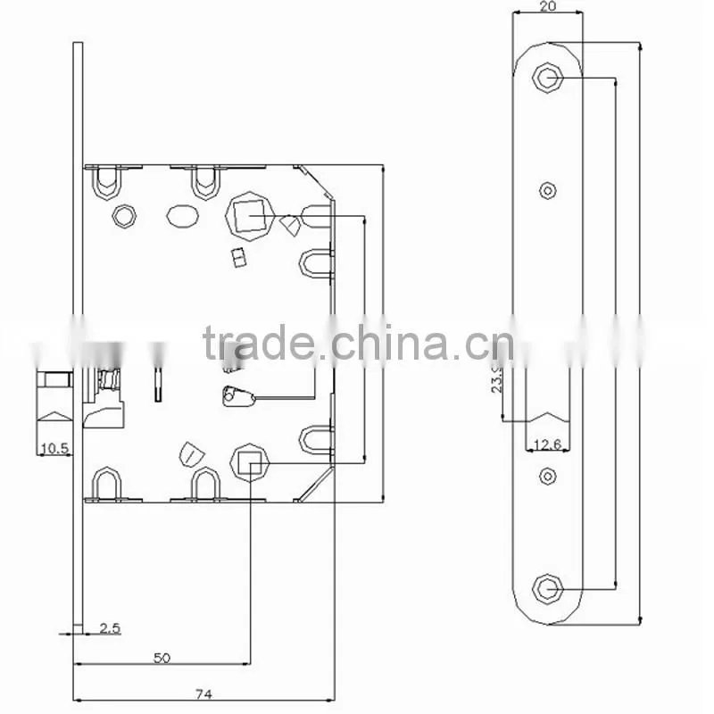 Flush door handle lock and the anal lock with combination lock parts