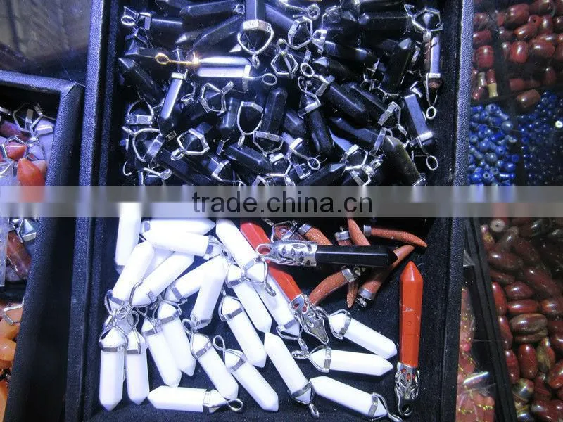 Wholesale crystal pillar design pendant healing crystal pendant