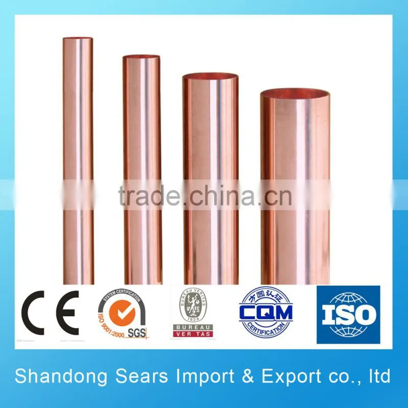 C11400 air conditioner copper pipe fittings / copper heat pipe