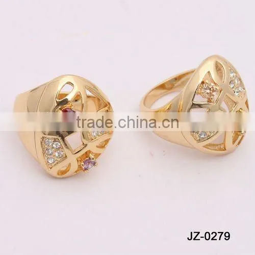 18k ruby rhinestone finger ring yiwu ring for girls