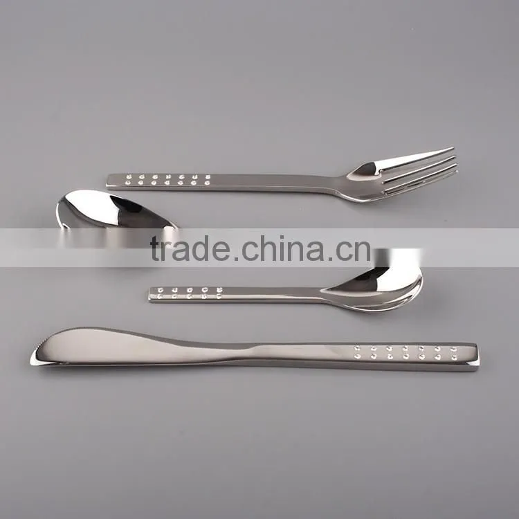 Chinese restaurant tableware, titanium cutlery, claytan dinnerware for restaurant