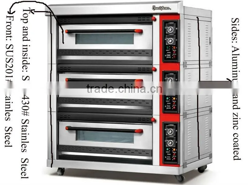 3 Layers 9 Trays With Reliable Performance Pizza Deck Oven
